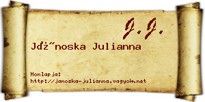 Jánoska Julianna névjegykártya